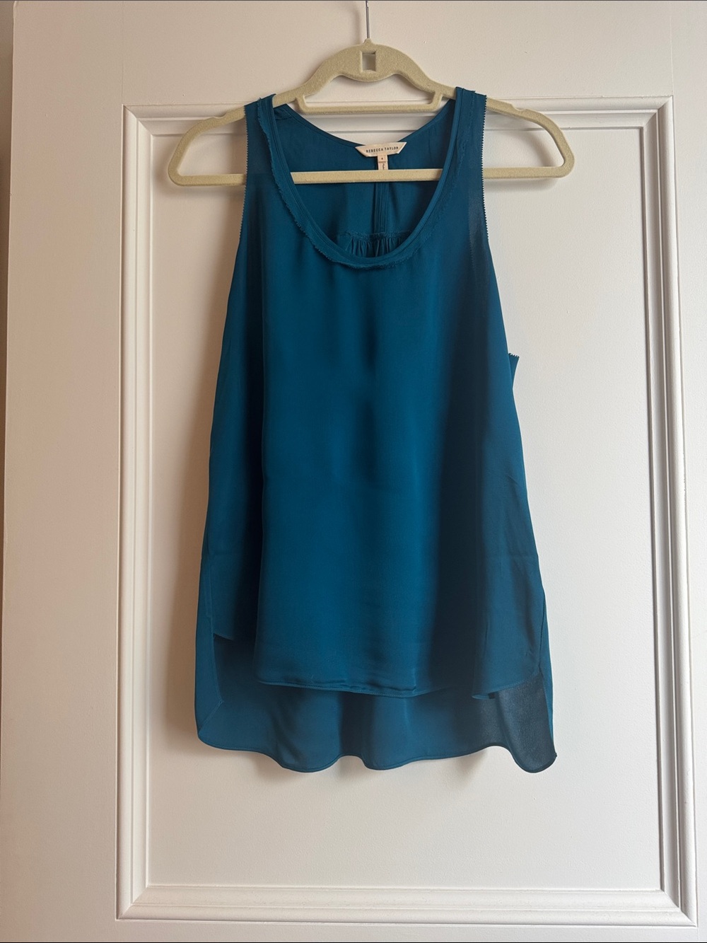 Rebecca Taylor Teal Silk Sleeveless Camisole Size 4 Like New